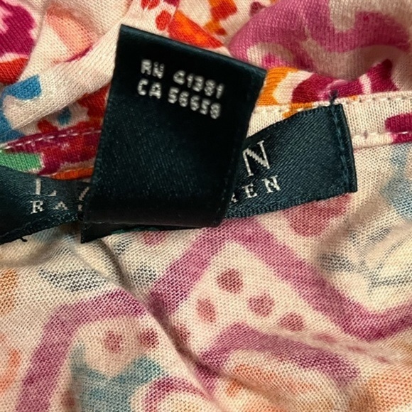 Vintage 90s Y2K Ralph Lauren Sleeveless A-line Dress Floral Paisley Medium. - Picture 12 of 12